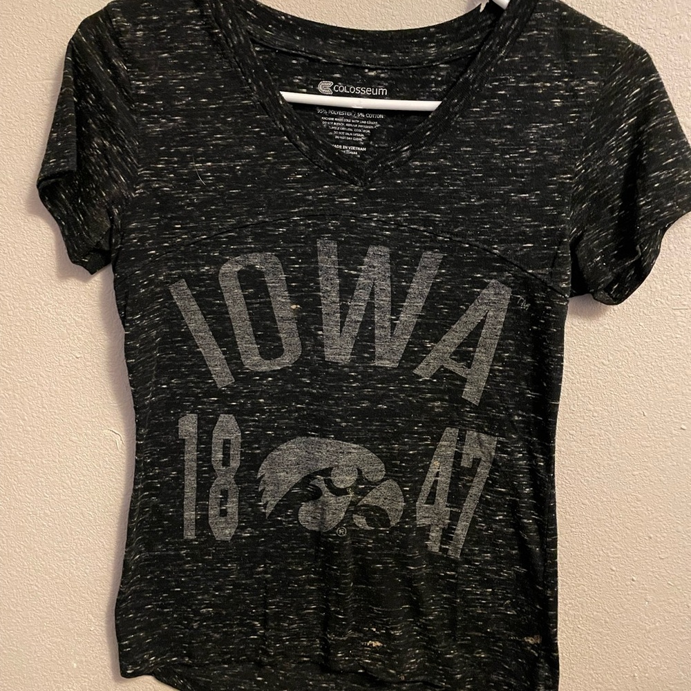 Colosseum Women's Black Iowa Graphic Tee